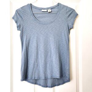 Mercer & Madison Dusty Blue Cap Sleeve Scoop Neck Tee